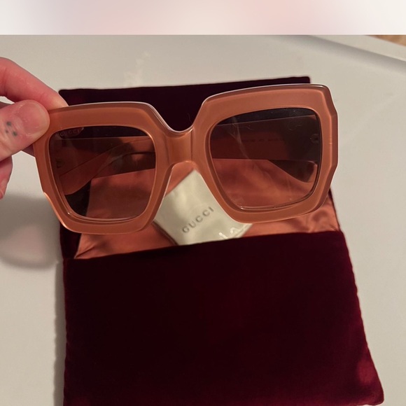 Gucci Pink Square Sunglasses main image 8